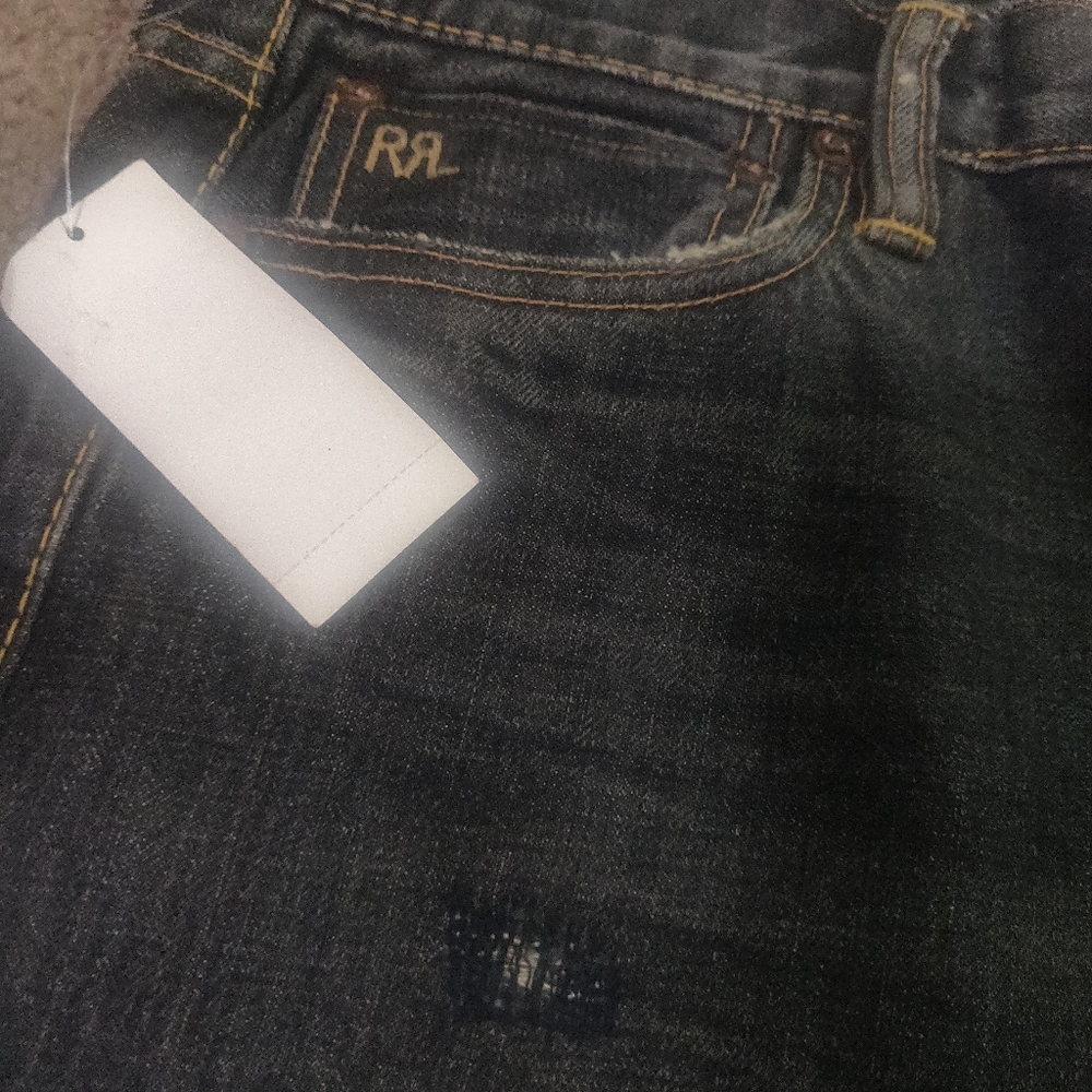 DBL RRL Ralph Lauren Slim Straight Dusty Dark Jns - Picture 16 of 16